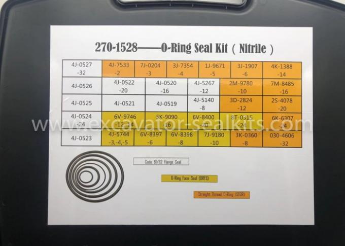 Tipo de goma nitrilo NBR del  270-1528 O Ring Kit Repair Box E 2