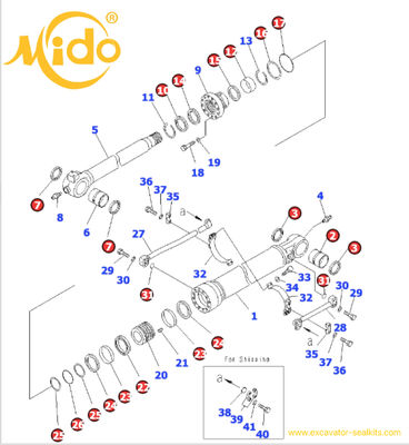 707-99-69560 Adecuado para PC700LC-8E0 PC650LC-8E0 Kit de sellado de cilindro hidráulico de balde duradero Komatsu