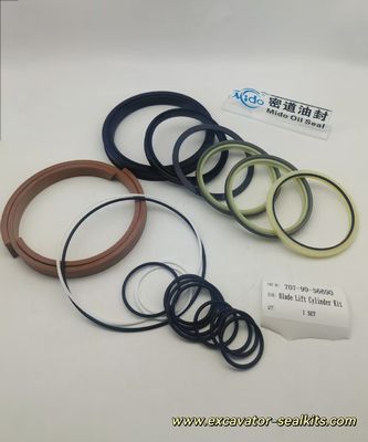 Kit completo de sellos de reparación Pro Series para kit de sellos de cilindro hidráulico de elevación de cuchilla 707-99-56690 - Incluye todos los sellos y juntas