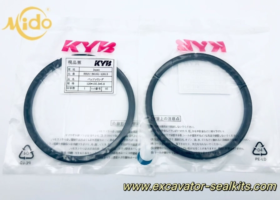 KYB HBY Anillo de amortiguación de cilindro hidráulico Parte de repuesto para excavadoras - 120mm ID X 135.5mm OD X 5.8mm espesor - Anillo de desgaste duradero para mantenimiento del sistema hidráulico