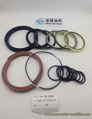 Kit completo de sellos de reparación Pro Series para kit de sellos de cilindro hidráulico de elevación de cuchilla 707-99-56690 - Incluye todos los sellos y juntas