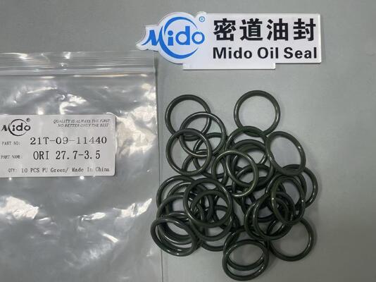 21T-09-11440 Equipo del sello del excavador de KOMATSU | Especificación de tamaño preciso ORI Juntas tóricas de PU verde ORI 27.7-3.5
