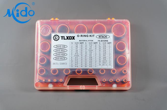 Anillo o de goma del sello de HITACHI FKM O RING Kit Box High Temperature Resistance 2
